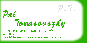 pal tomasovszky business card